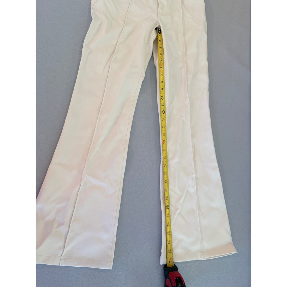 Bohme Cream High Waisted Pintuck Flare Pants Off White Small NWOT - Picture 5 of 6